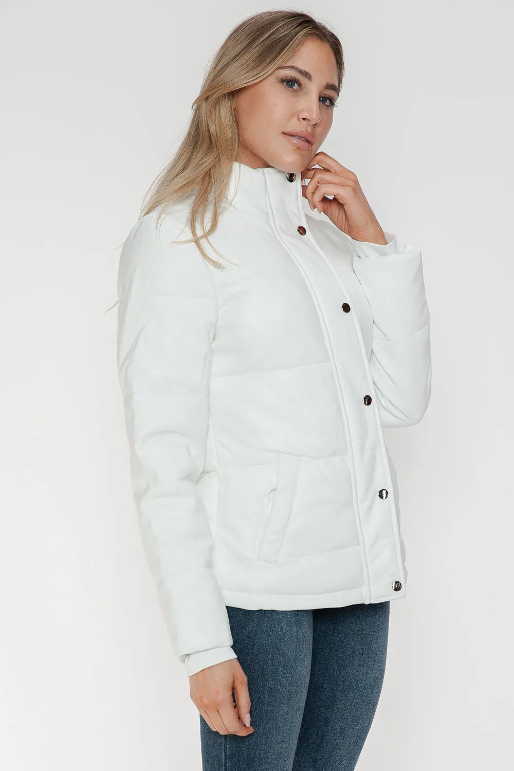 Hazel Blues® |  YMI Pocketed Zip Up Turtleneck Puffer Jacket