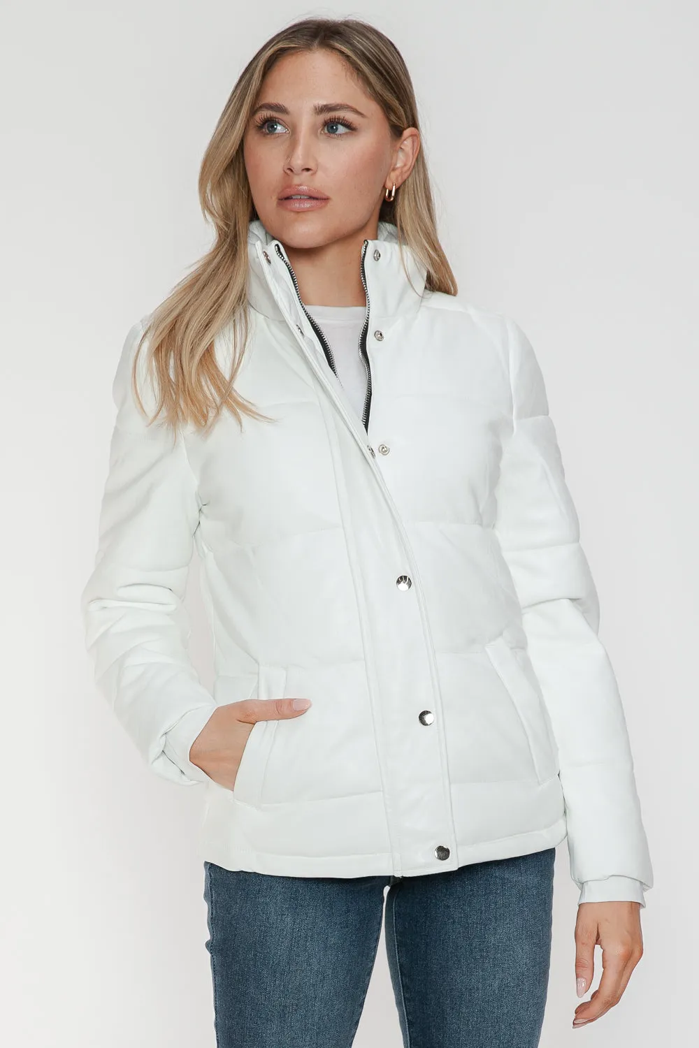 Hazel Blues® |  YMI Pocketed Zip Up Turtleneck Puffer Jacket