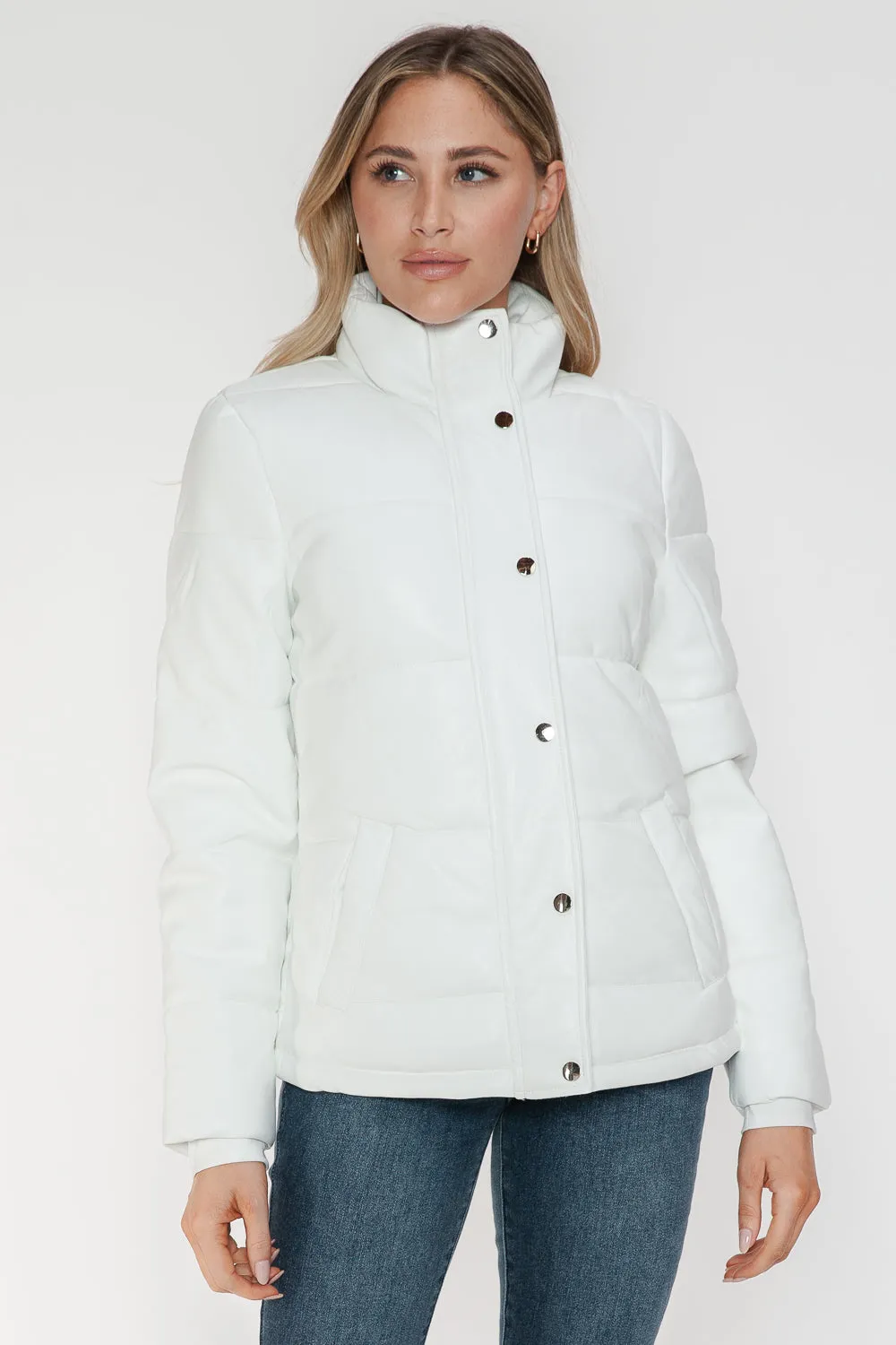 Hazel Blues® |  YMI Pocketed Zip Up Turtleneck Puffer Jacket