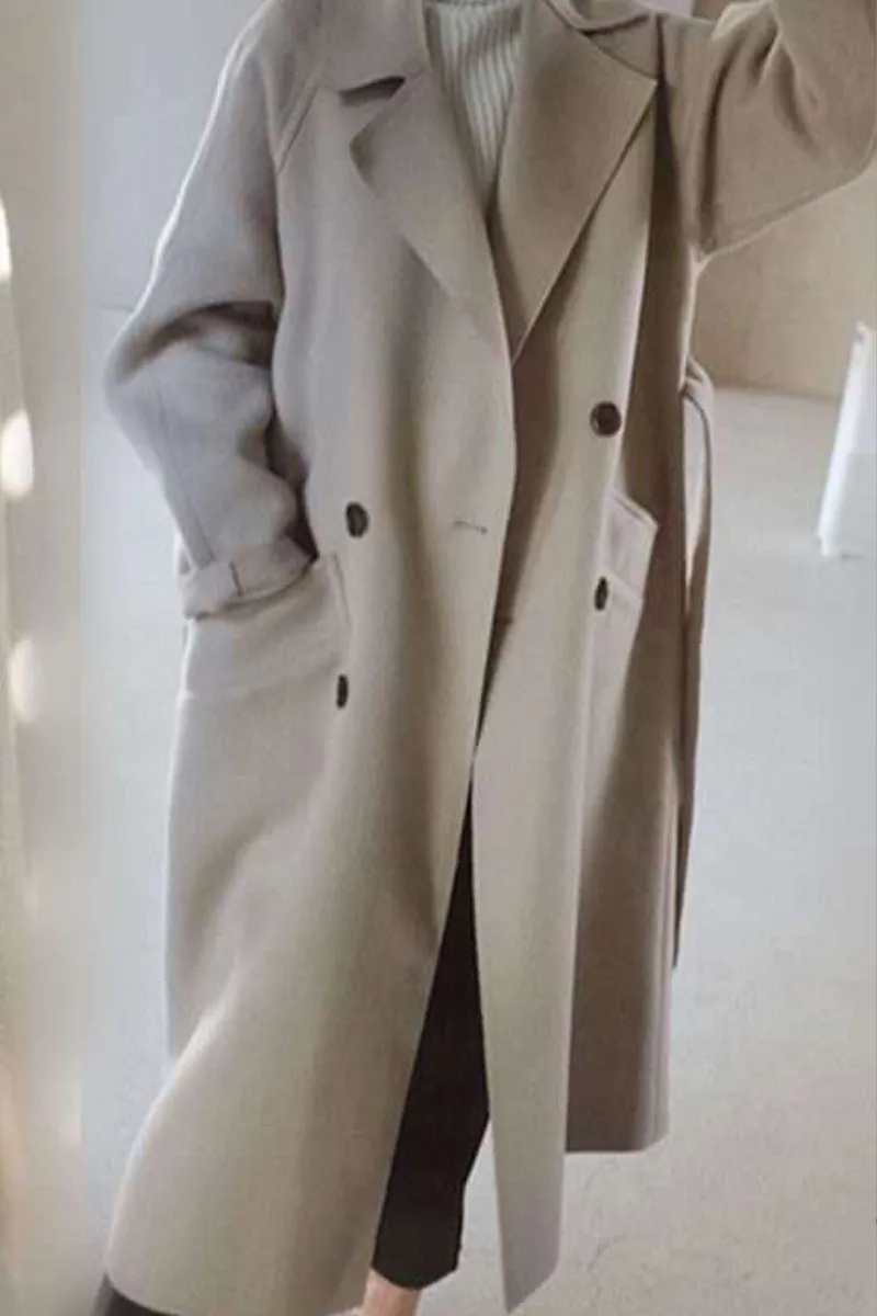 HCR1179 Classic Camel Trench Coat Outerwear