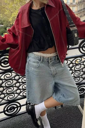 HCS1104 Effortless Cool Oversized Jacket Outerwear