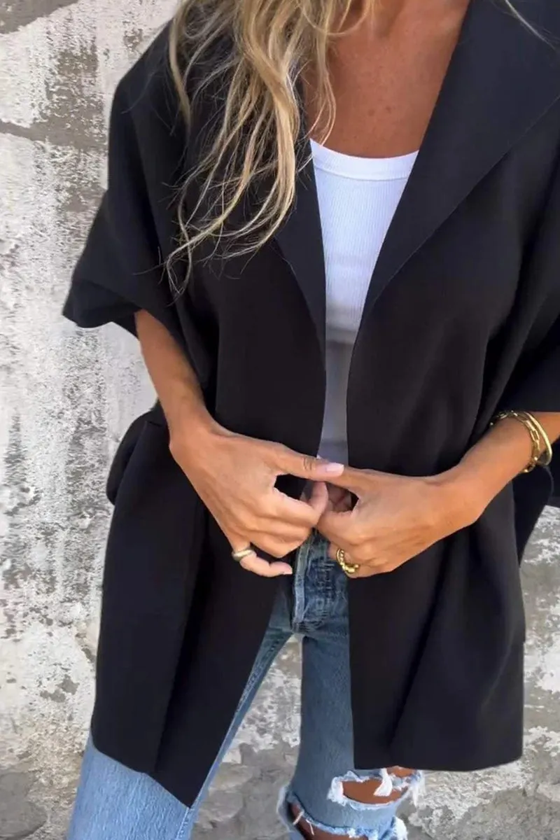 HCS1247 Oversized Kimono Coat Outerwear