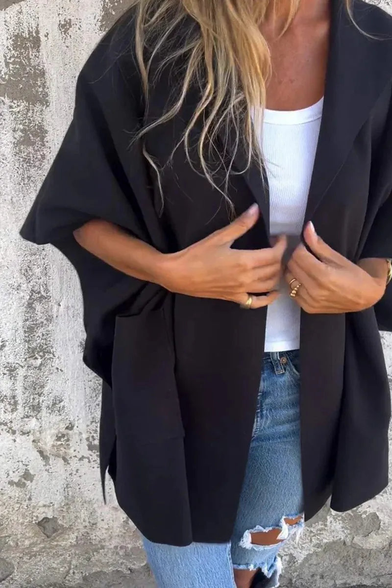 HCS1247 Oversized Kimono Coat Outerwear
