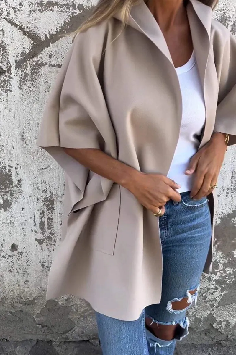 HCS1247 Oversized Kimono Coat Outerwear