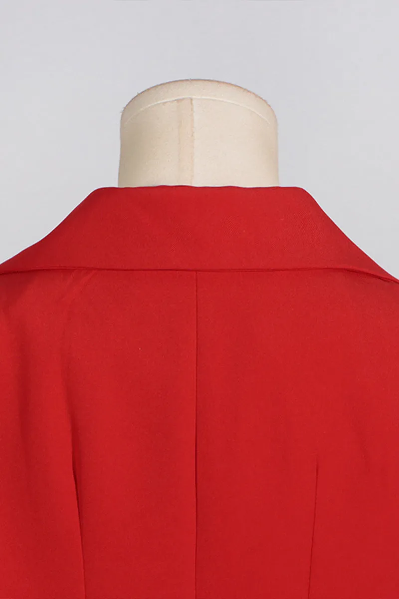 HCS1417 Rose Elegance Statement Blazer Outerwear