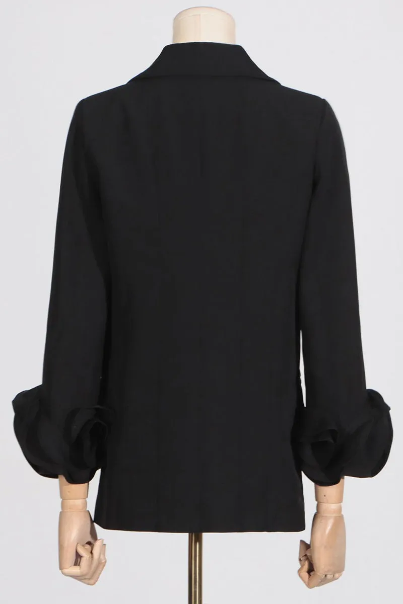 HCS1417 Rose Elegance Statement Blazer Outerwear