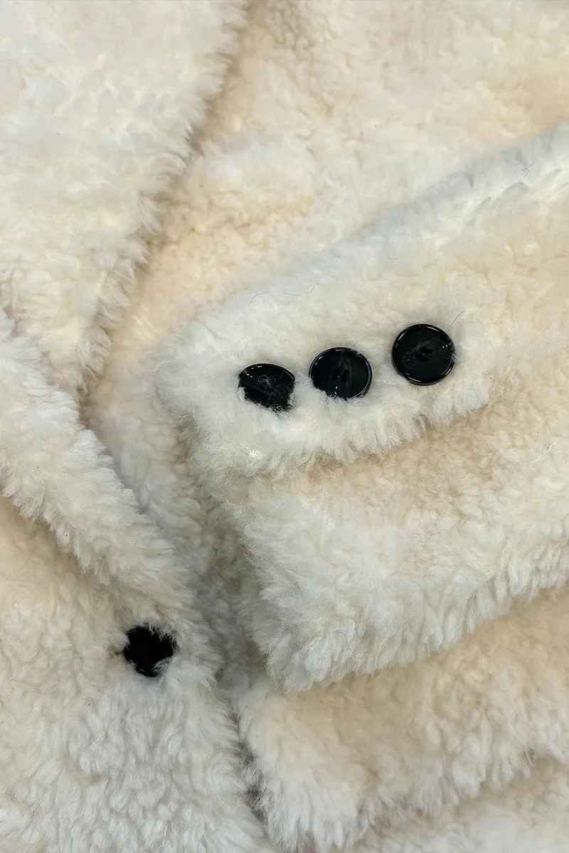 HCT012 Classic Ivory Teddy Coat Outerwear