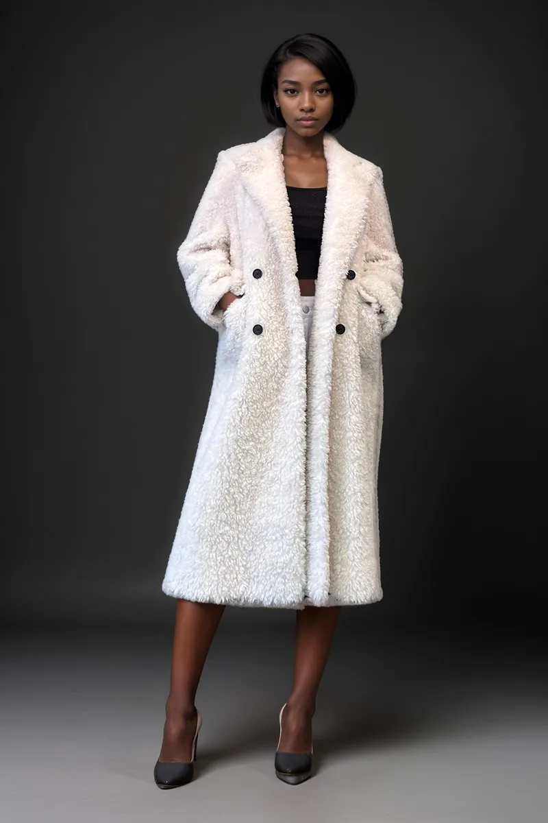 HCT012 Classic Ivory Teddy Coat Outerwear