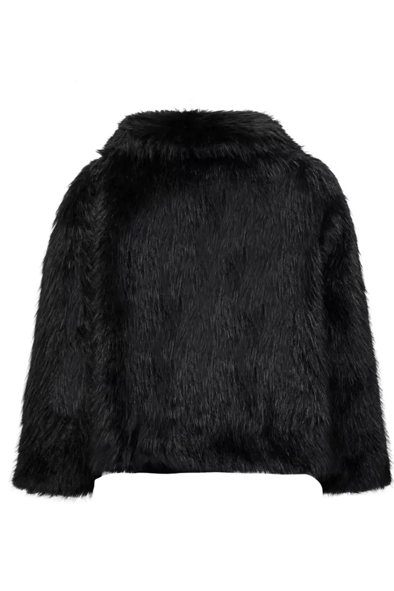 HCT1111 Plush Glam Faux Fur Jacket Outerwear
