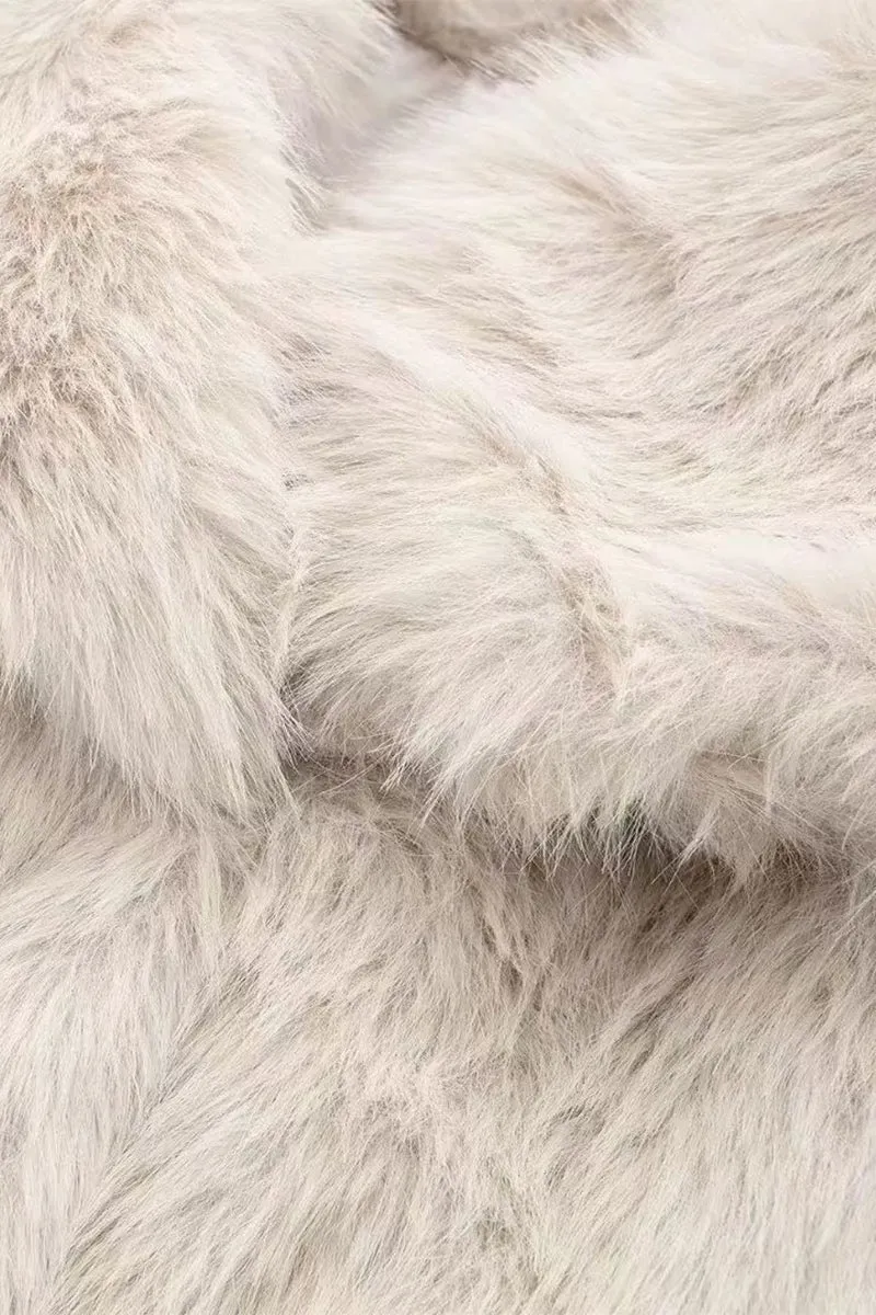 HCT1111 Plush Glam Faux Fur Jacket Outerwear