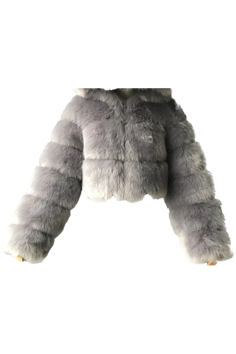 HCT1112 Faux Fur Luxe Shrug Outerwear