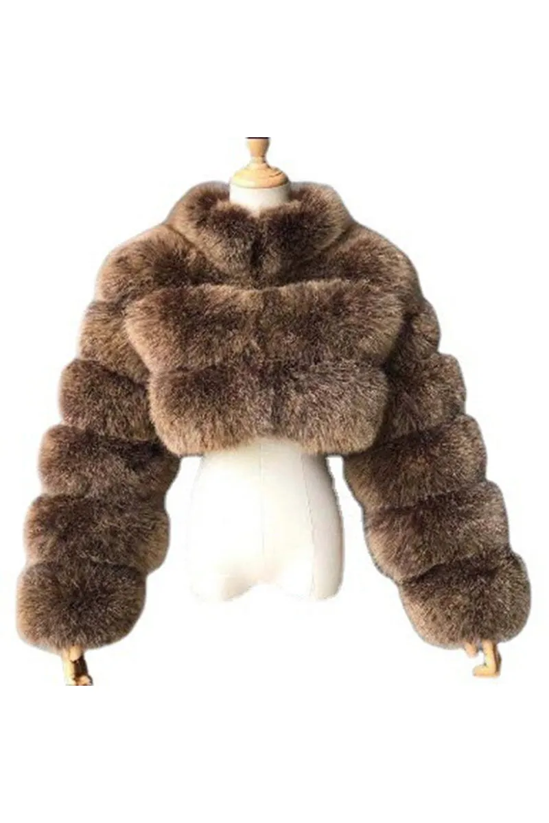 HCT1112 Faux Fur Luxe Shrug Outerwear