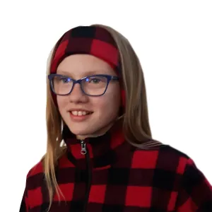 HEADBAND BUFFALO CHECK RED