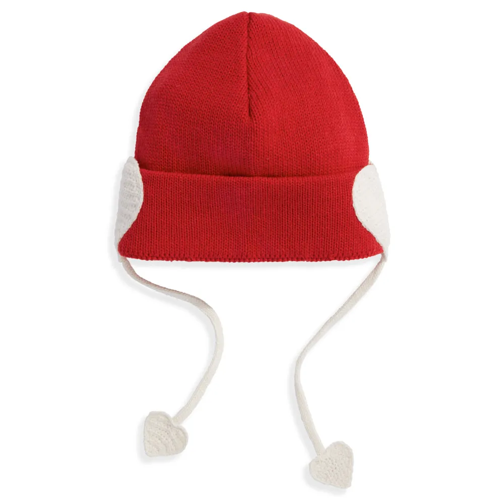 Heart Hat -- Red w/ Ivory