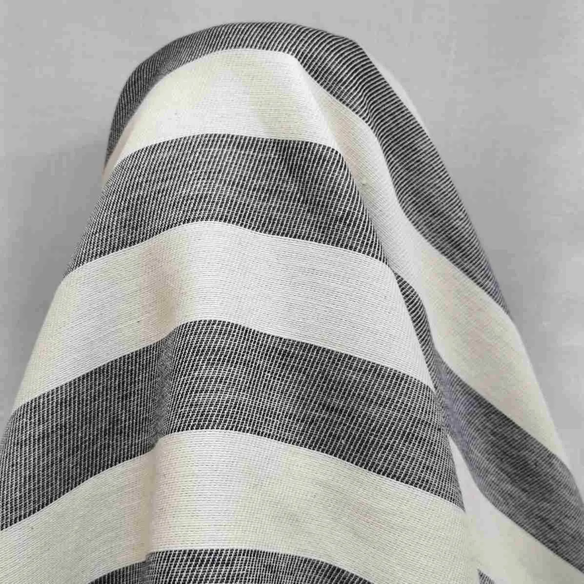 Heavy Cotton Twill, Aruba Stripe, Thick Navy
