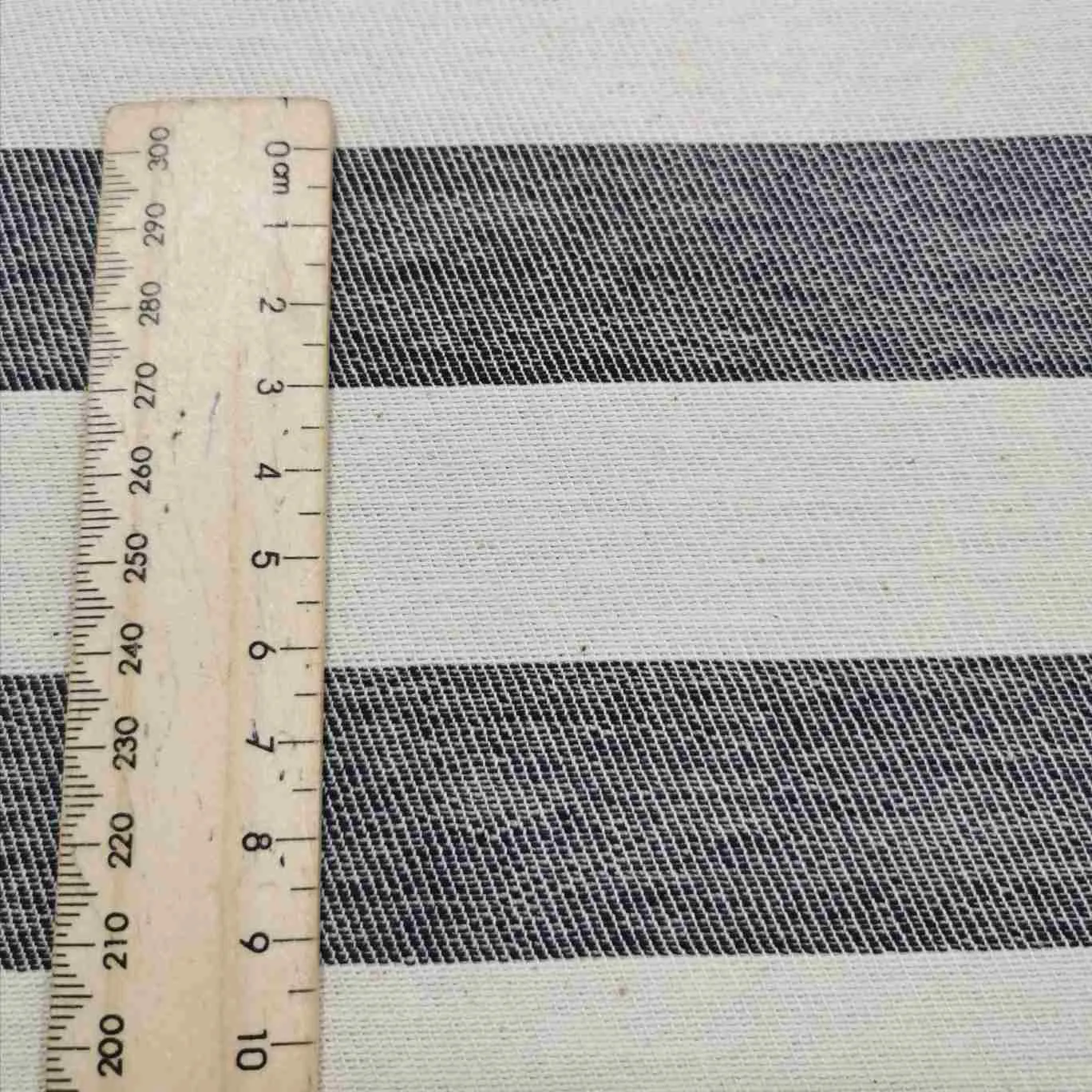 Heavy Cotton Twill, Aruba Stripe, Thick Navy