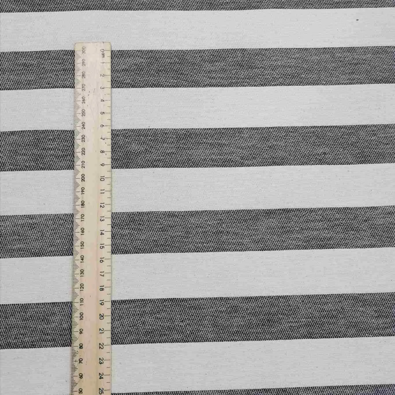 Heavy Cotton Twill, Aruba Stripe, Thick Navy