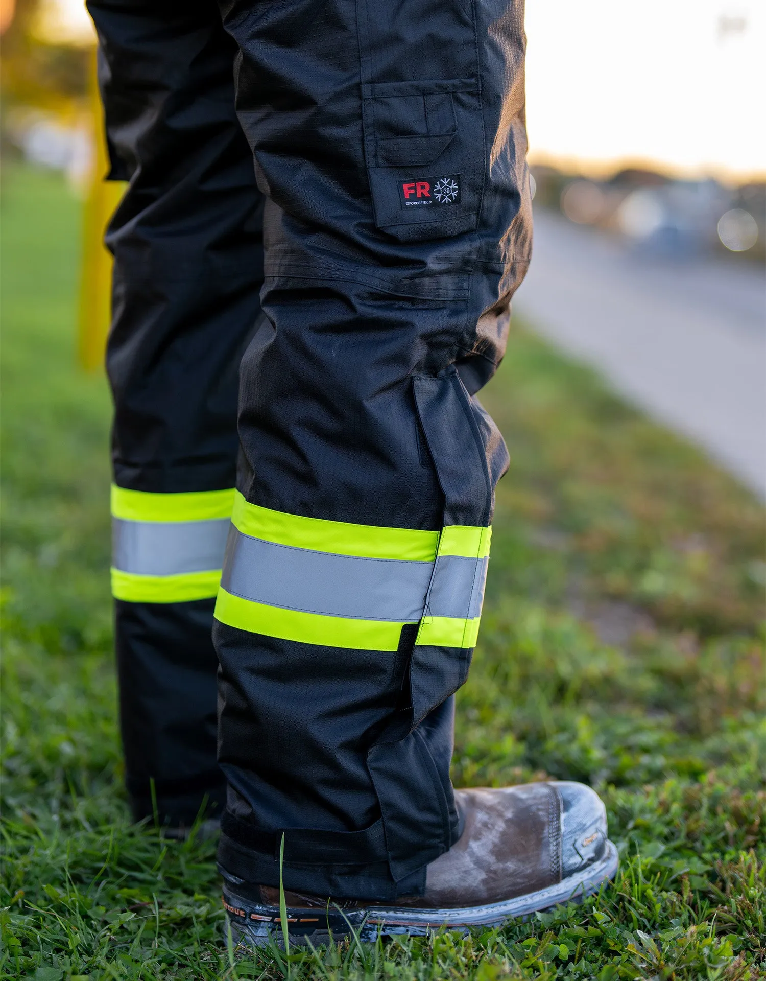 Hi-Vis Flame-Resistant (FR) Ripstop Heavy Weight Lined Bib Pants