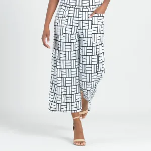 High Rise Scrunch Pocket Gaucho Pant - Geo Rectangle - Final Sale!