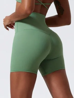 High-Stretch Nude Yoga Shorts – Breathable, Sweat-Absorbent Cycling & Gym Wear