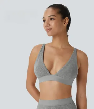 High-Stretch Skin-Friendly Adjustable Strap Lounge Bra | Comfort & Support
