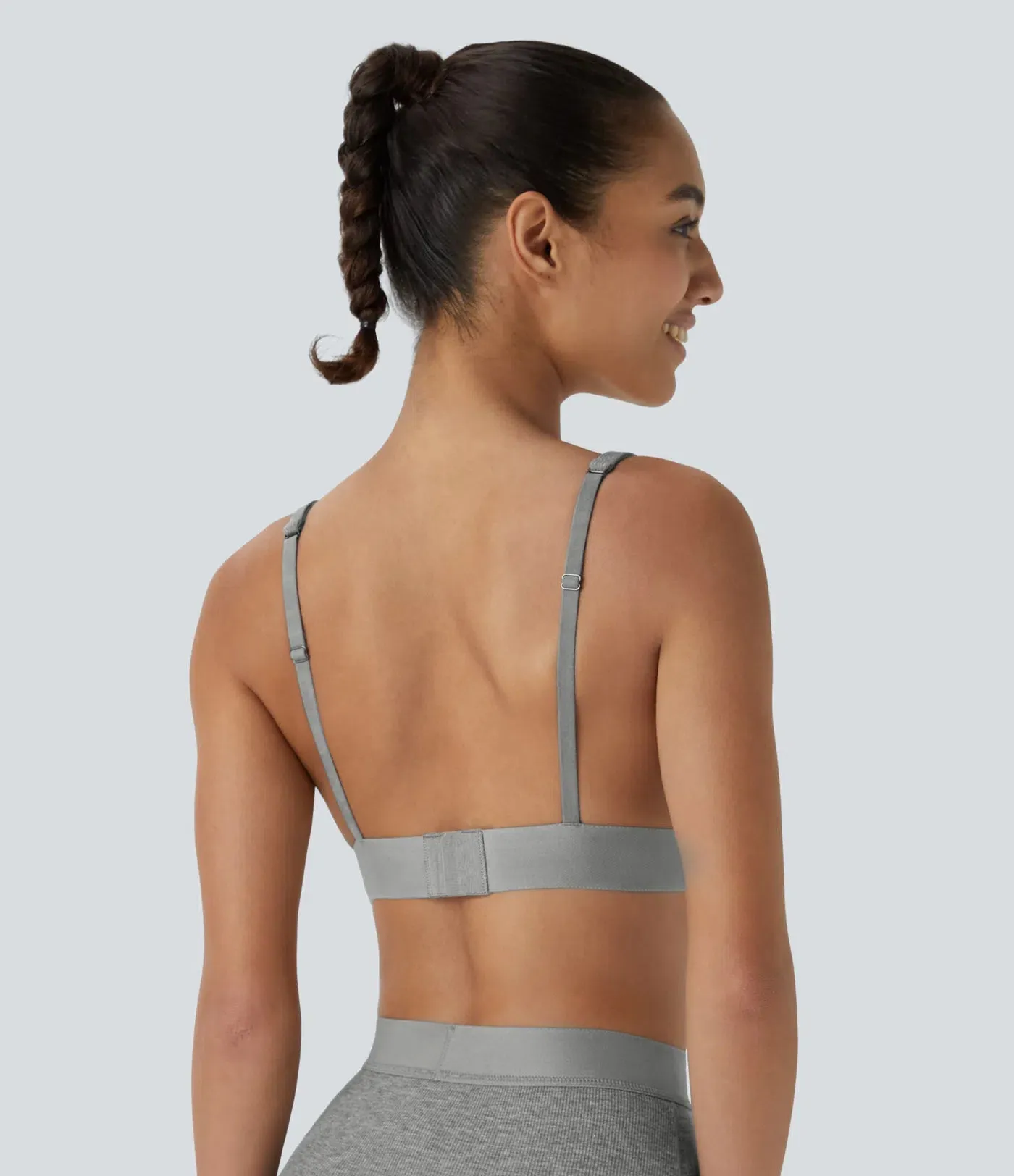 High-Stretch Skin-Friendly Adjustable Strap Lounge Bra | Comfort & Support