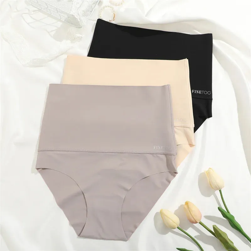 High Waist Elastic Shapewear Panties - Women's Sexy Briefs for Enhanced Silhouette