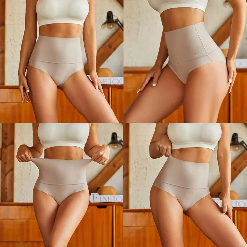 High Waist Elastic Shapewear Panties - Women's Sexy Briefs for Enhanced Silhouette
