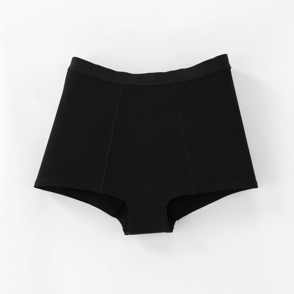 High Waist Solid Color Knitted Butt Lift Tummy Control Anti-Exposure Cotton Boxer Briefs Panties