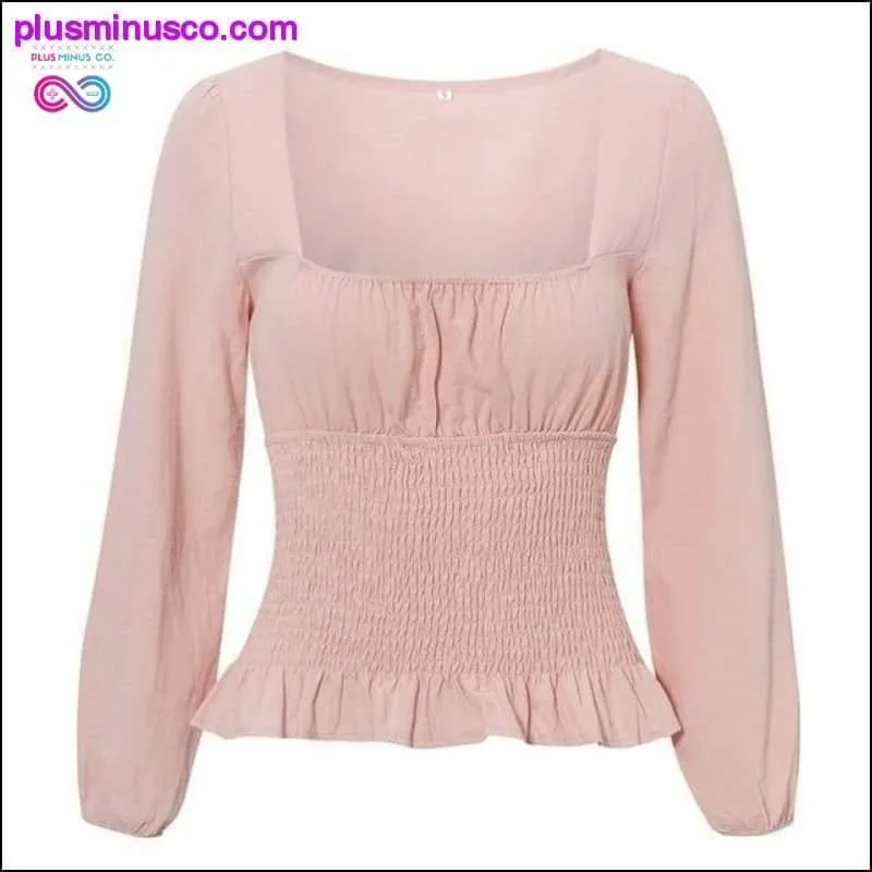 High Waist Twist Chic Crop Top Blouse wit Plus Sizes