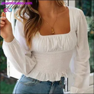 High Waist Twist Chic Crop Top Blouse wit Plus Sizes