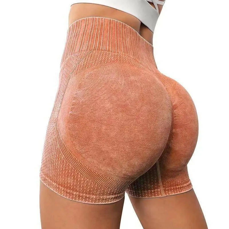 High-Waist Yoga Shorts - Seamless, Elastic, Gym Ready