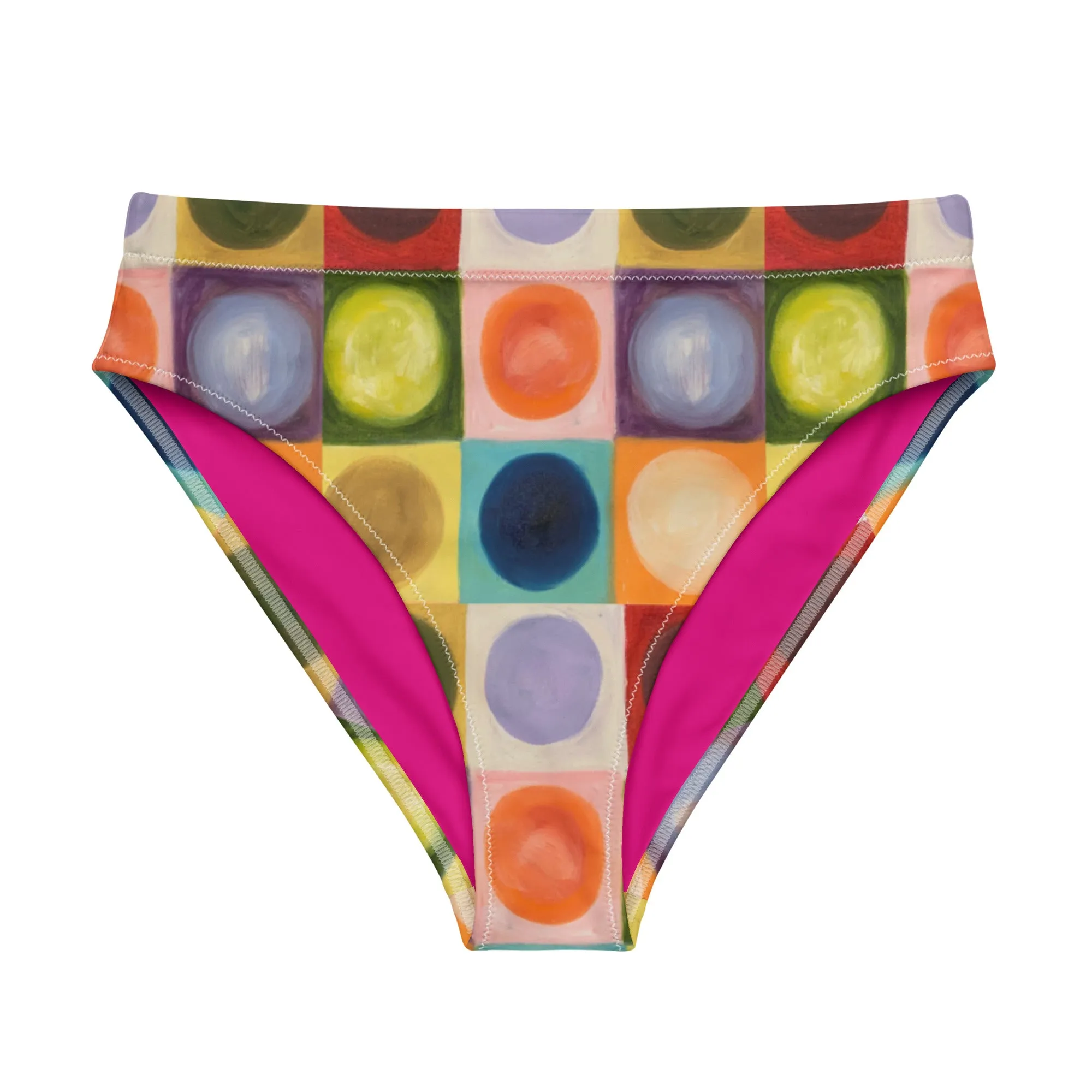 High-waisted bikini bottom "Circles"