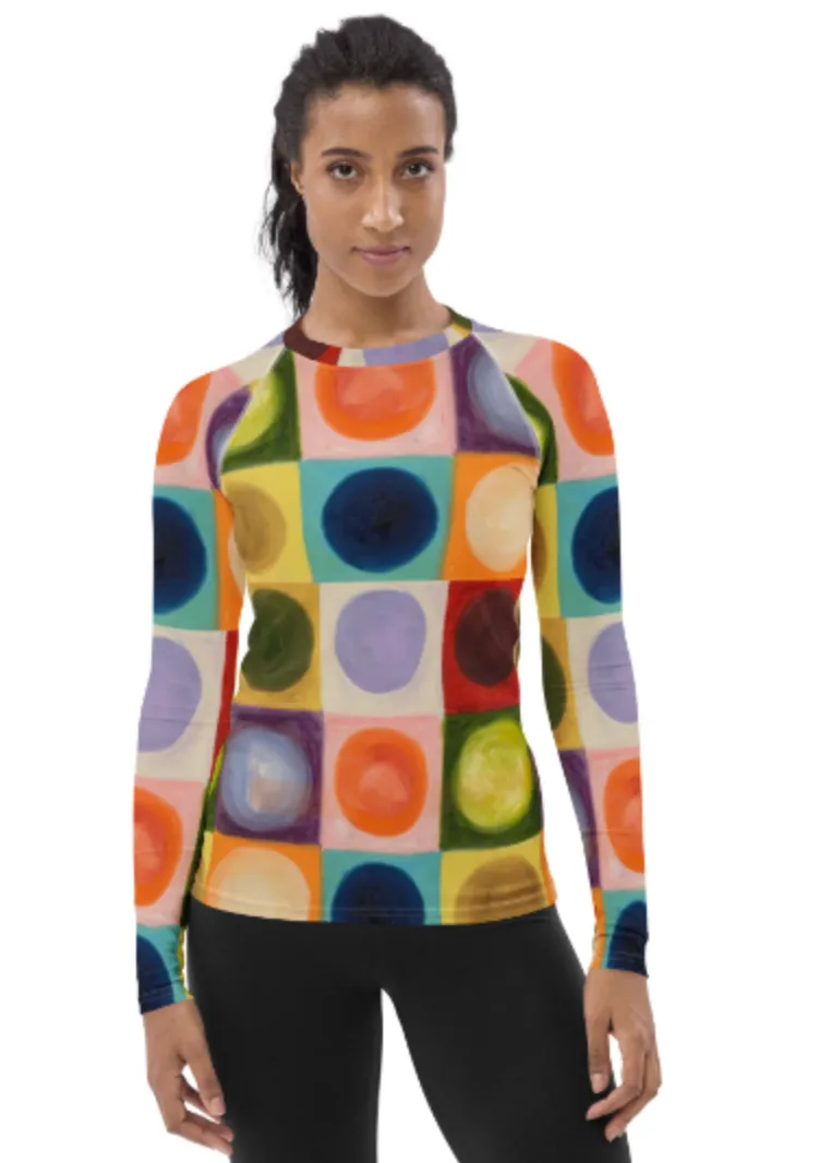High-waisted bikini bottom "Circles"