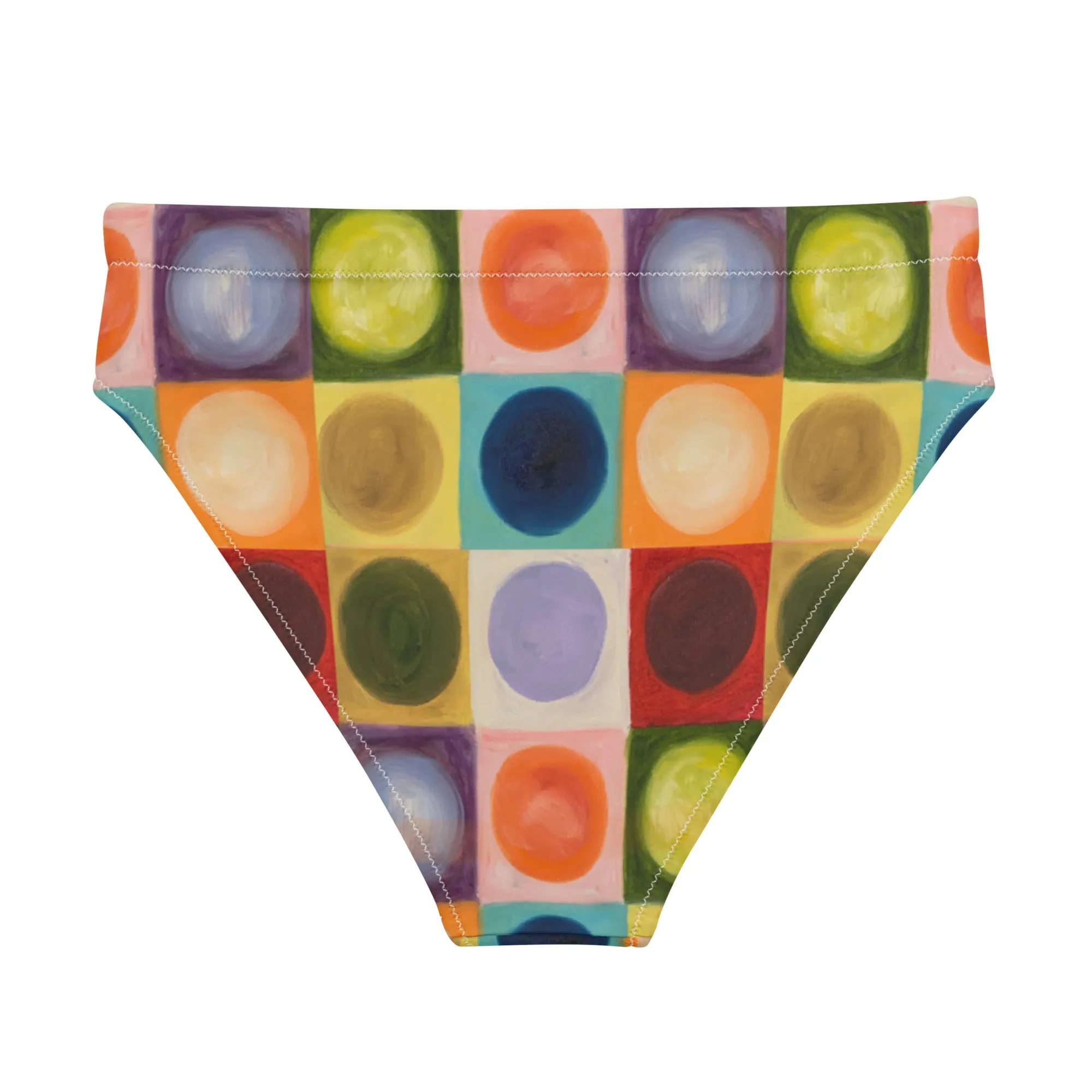High-waisted bikini bottom "Circles"