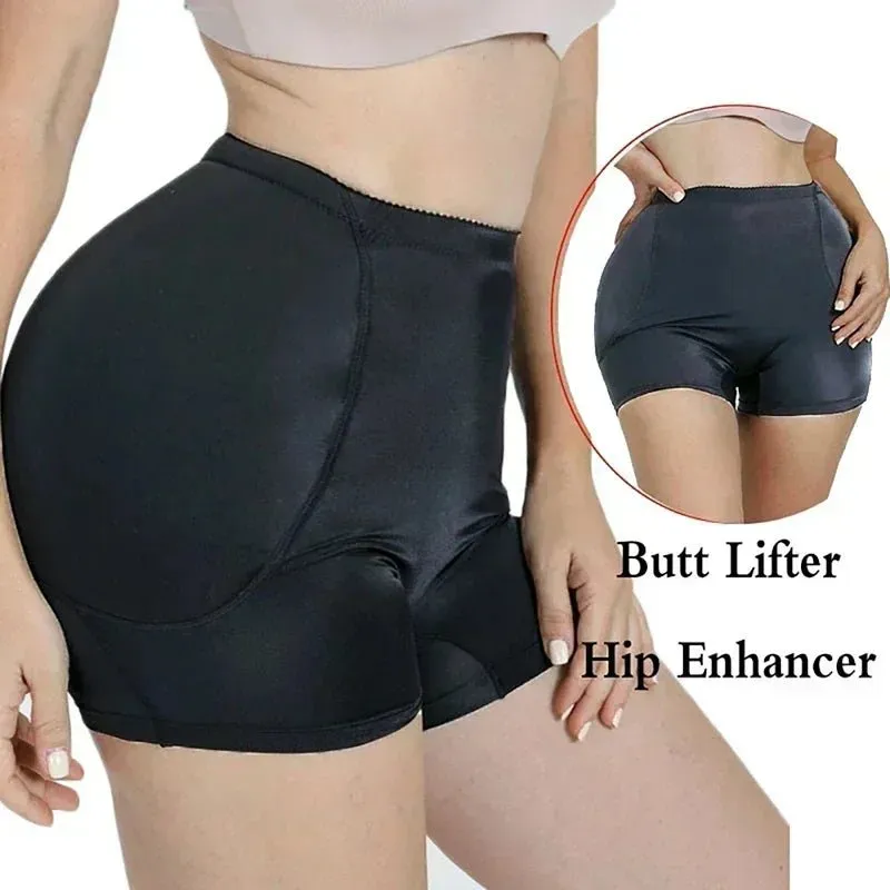 High-Waisted Padded Butt Lifting Shorts – Seamless Hip Enhancer Shapewear for Women