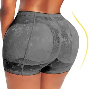 High-Waisted Padded Butt Lifting Shorts – Seamless Hip Enhancer Shapewear for Women