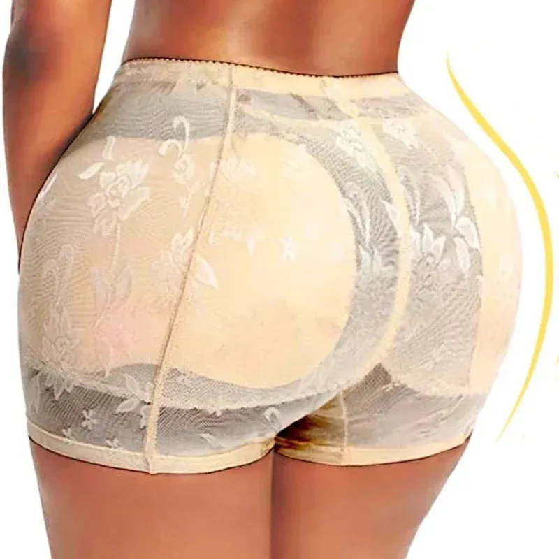 High-Waisted Padded Butt Lifting Shorts – Seamless Hip Enhancer Shapewear for Women