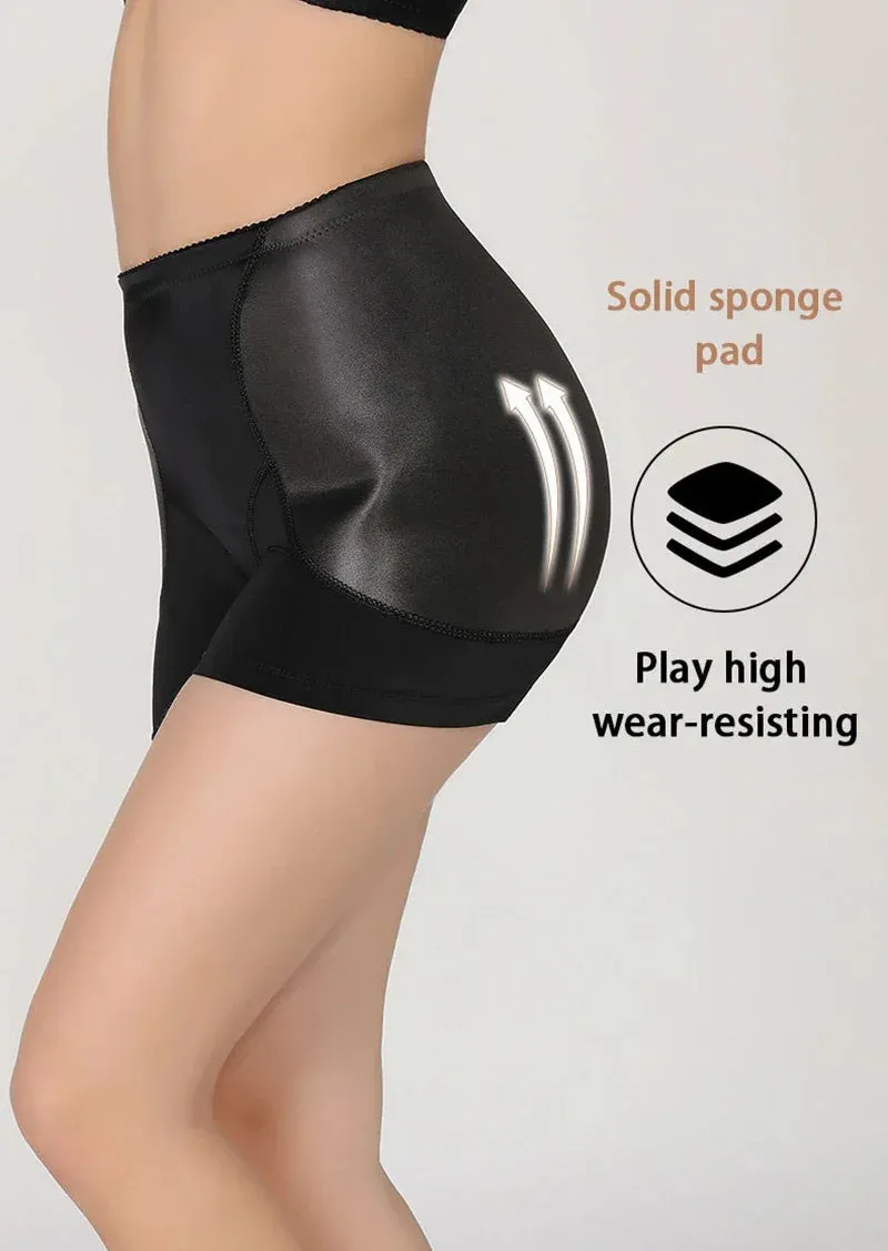 High-Waisted Padded Butt Lifting Shorts – Seamless Hip Enhancer Shapewear for Women