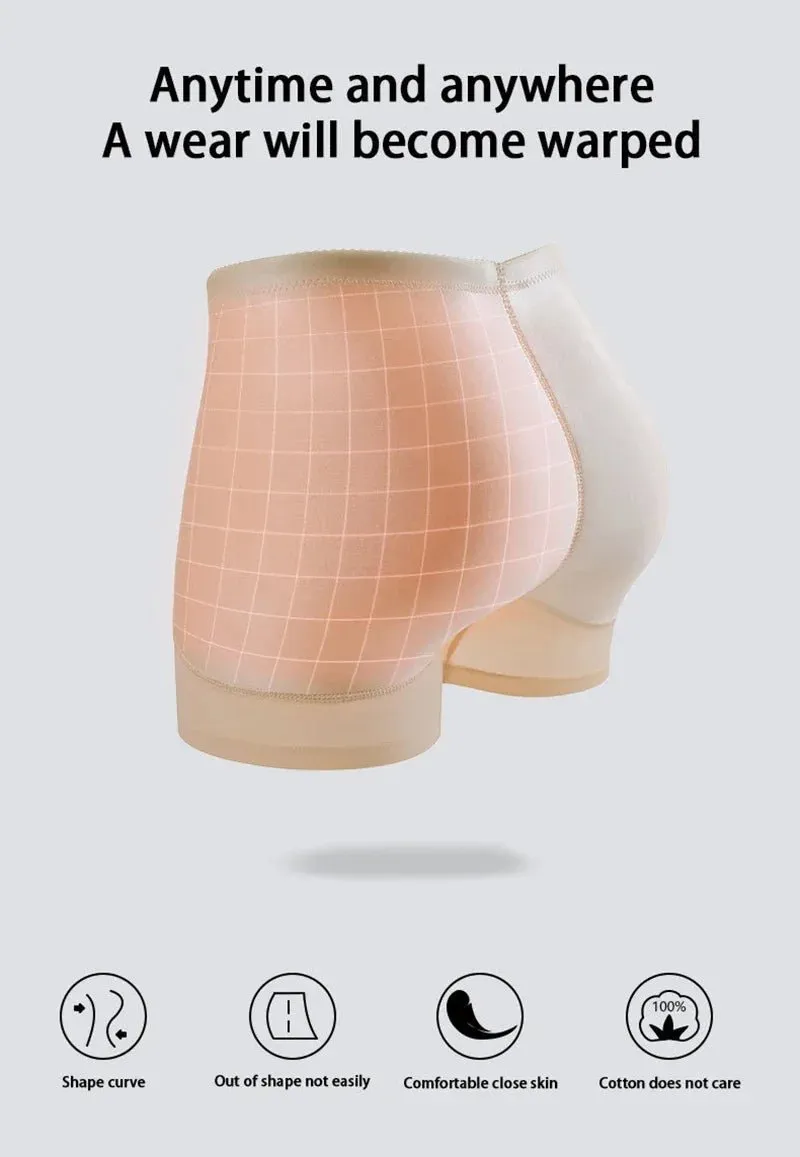 High-Waisted Padded Butt Lifting Shorts – Seamless Hip Enhancer Shapewear for Women