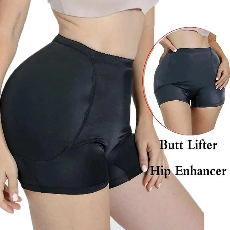 High-Waisted Padded Butt Lifting Shorts – Seamless Hip Enhancer Shapewear for Women