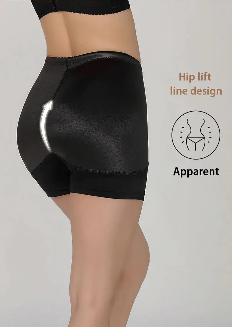 High-Waisted Padded Butt Lifting Shorts – Seamless Hip Enhancer Shapewear for Women