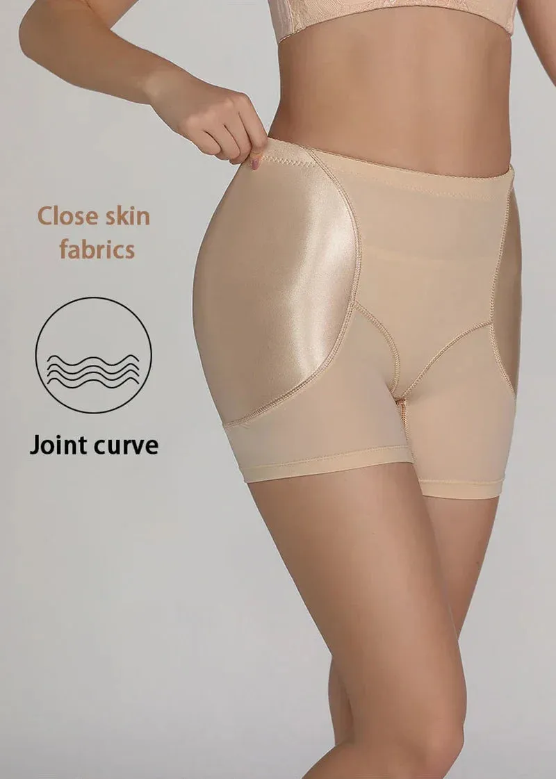 High-Waisted Padded Butt Lifting Shorts – Seamless Hip Enhancer Shapewear for Women