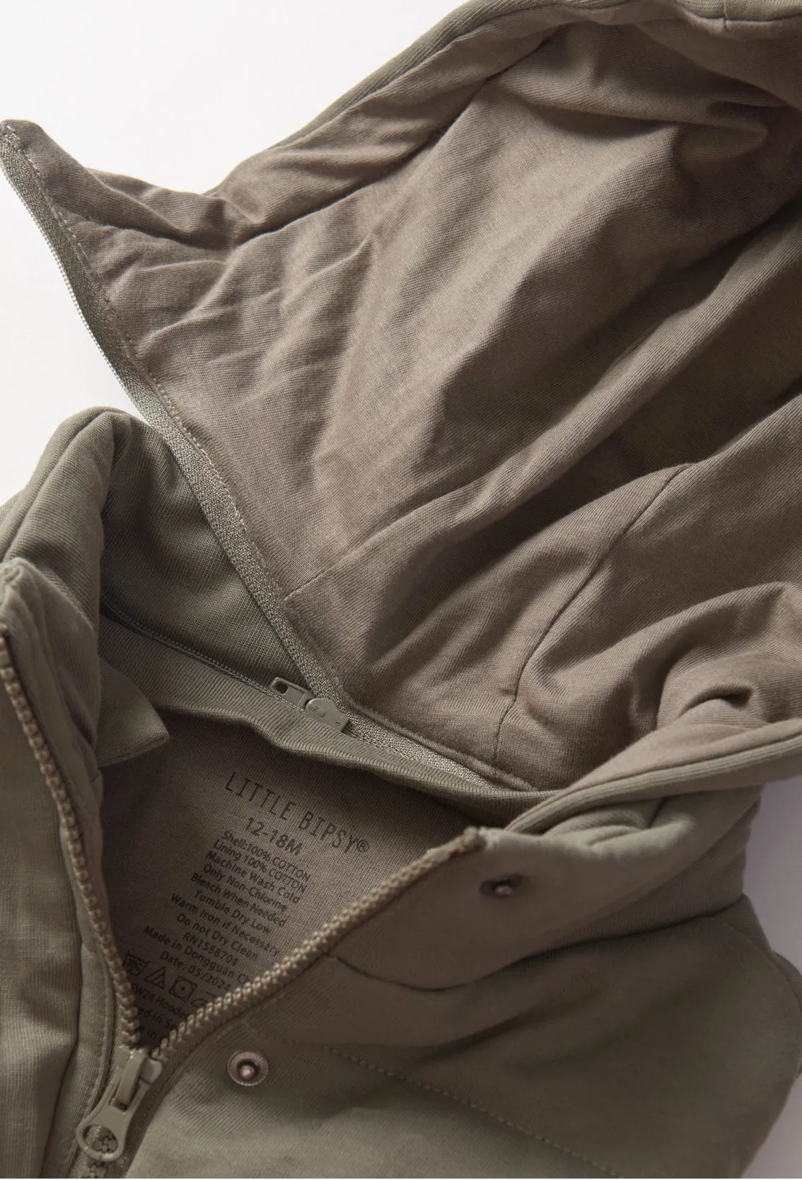 HOODED PUFFER VEST - ARMY GREEN