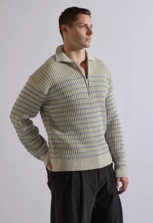 Hudson Half-Zip Sweater in Grey
