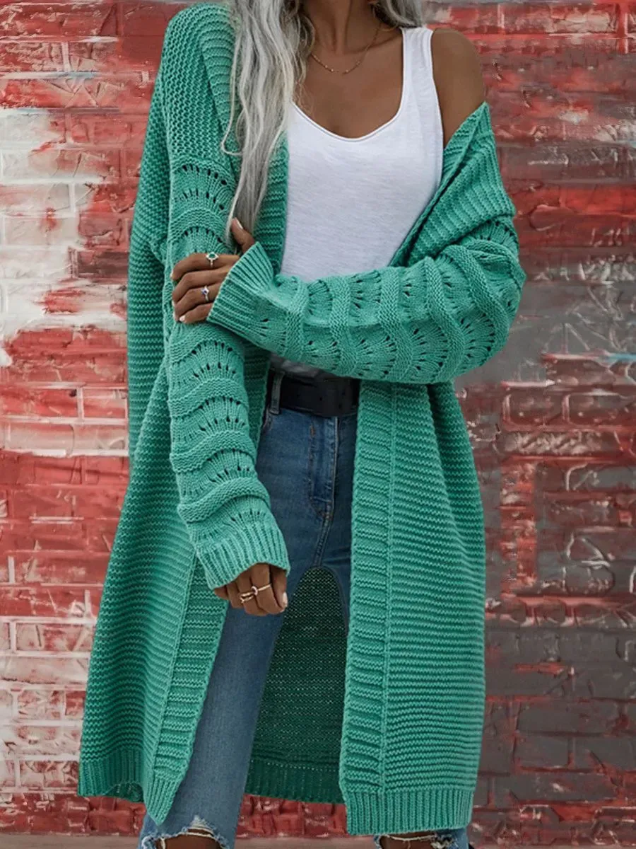 Hush Open Front Long Knit Cardigan Sweater