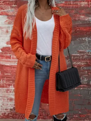 Hush Open Front Long Knit Cardigan Sweater