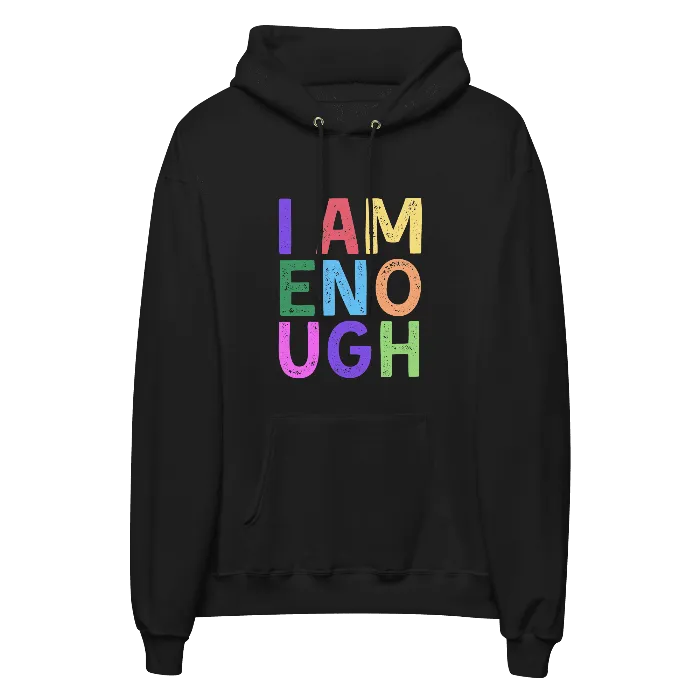 I AM ENOUGH COLOR BLOCK Inspirational Mental Health Hoodie for Men