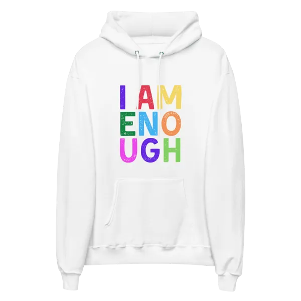 I AM ENOUGH COLOR BLOCK Inspirational Mental Health Hoodie for Men