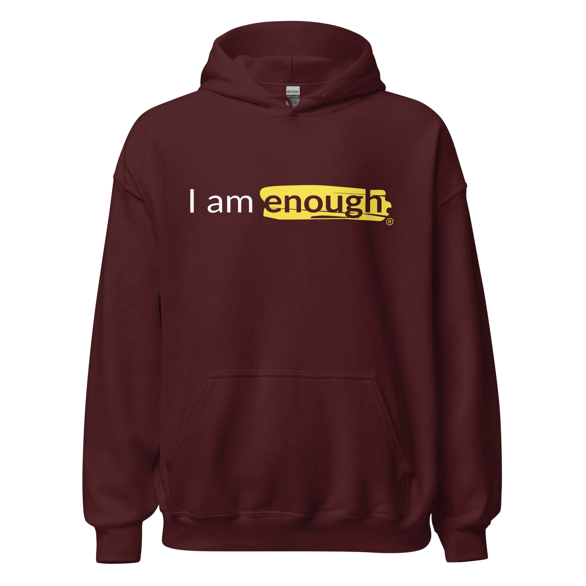I AM ENOUGH ORIGINAL Inspirational Mental Health Message Hoodie Men